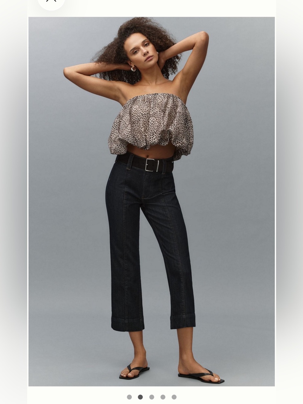 Anthropologie Maeve Slim 70’s High-Rise Crop Flare Jeans, NWOT, 27 - Picture 3 of 11
